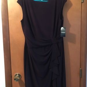 Dress, eggplant colored.